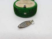 Sterling Silver Canoe Boat Charm Pendant Vintage c1970