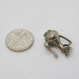 Sterling Silver Wine Jug Charm Pendant Vintage c1970s
