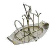 Hukin & Heath Silver Plated Queen Victoria 'Sixty' Jubilee Toast Rack Antique