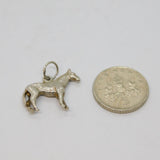 Sterling Silver Standing Horse Charm Pendant Vintage c1970