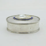 Edwardian Sterling Silver Natural Blistered Pearl Trinket Box Antique Chester