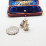 Sterling Silver Wedding Bells Charm Pendant Vintage c1970