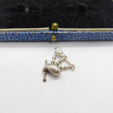 Sterling Silver Scottish Bagpipes Charm Pendant Vintage c1970