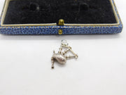 Sterling Silver Scottish Bagpipes Charm Pendant Vintage c1970