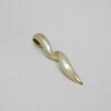 Sterling Silver Twist Form Long Drop Pendant Contemporary c1990s
