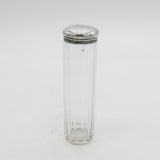 VIctorian Sterling Silver Lion Crested Cut Glass Vanity Jar Antique 1876 London