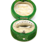 Sterling Silver Half Textured Band Ring Vintage c1970 Size M 1/2
