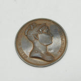 19th Century French Bronze Empress Marie Louise Large Medal Antique 1810