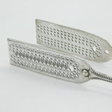 Victorian Silver Plated Beaded Pattern Asparagus Tongs Antique c1890