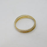 Sterling Silver Modernist Split Band Dress Ring Vintage c1990 Size N
