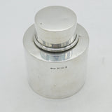 Edwardian Sterling Silver Barrel Form Tea Caddy Antique 1909 Birmingham