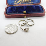 Sterling Silver Wedding Engagement Ring Charm Pendant Vintage c1970