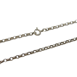 Sterling Silver Essential Cable Link Chain Necklace Vintage c1970s 60cm Length