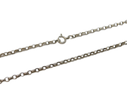 Sterling Silver Essential Cable Link Chain Necklace Vintage c1970s 60cm Length