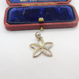 Sterling Silver Flower Charm Pendant Vintage c1970