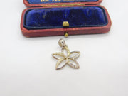 Sterling Silver Flower Charm Pendant Vintage c1970