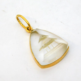 Japanese 19th Century 18ct Gold Essex Crystal Pagoda Pendant Antique