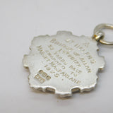 Sterling Silver, Gold Fronted Sporting Fob Medal Antique 1922 Birmingham Deco