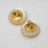 Art Deco Boxed Set of 9ct Gold & Pearl Set Dress Buttons Antique c1920s