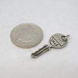 Sterling Silver Yale Key Charm Pendant Vintage c1970s