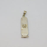 Egyptian Sterling Silver Hieroglyphs Egypt Souvenir Pendant Vintage c1970s