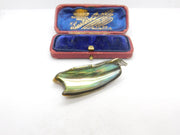 Large Abalone Pearl Silver Bale Drop Pendant Vintage c1980
