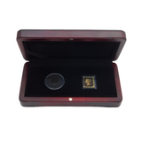 London Mint Penny Black Stamp & 24ct Gold Coin Anniversary Set Vintage