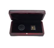 London Mint Penny Black Stamp & 24ct Gold Coin Anniversary Set Vintage