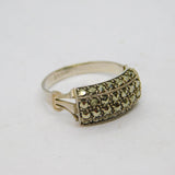 Sterling Silver Art Deco 4 Tier Marcasite Dress Ring Antique c1930 Size M