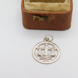 Sterling Silver Libra Scales of Justice Charm Pendant Vintage c1970