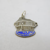 Sterling Silver Enamel Old Curiosity Shop Charm Pendant Vintage c1970s