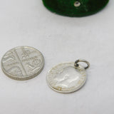Sterling Silver King George V Threepence Coin Charm Pendant Antique 1916 WW1