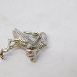 Sterling Silver Stork Carrying the Baby Charm Pendant Vintage c1970
