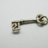 Sterling Silver 21st Birthday Key Charm Pendant Vintage c1970