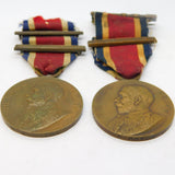 George V Pair of London Country Council King's Medals D. Coxon Antique 1913