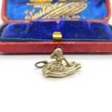 Sterling Silver Lady in the Palm of a Hand Charm Pendant Vintage c1970