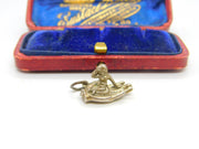 Sterling Silver Lady in the Palm of a Hand Charm Pendant Vintage c1970