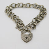 Sterling Silver Chunky Curb Link Charm Bracelet Vintage 1978 London