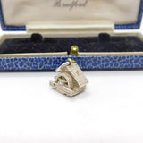 Sterling Silver Traditional River Flour Mill Charm Pendant Vintage c1970