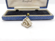 Sterling Silver Traditional River Flour Mill Charm Pendant Vintage c1970