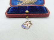 Sterling Silver & Enamel Teignmouth Charm Pendant Vintage c1970