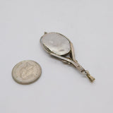 Sterling Silver Lapis Lazuli Drop Charm Pendant Vintage c1970