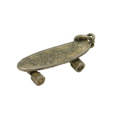 Sterling Silver Textured Skateboard Charm Pendant Vintage c1980s