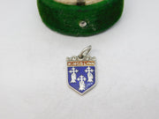 Sterling Silver Kings Lynn Shield Charm Pendant Vintage c1970