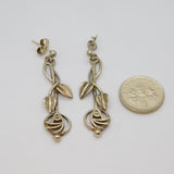 Pair of Sterling Silver Carrick Rennie Macintosh Stud Drop Earrings Vintage 1993