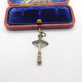 Sterling Silver 'Bourbon' & 'St Louis' Sign Post Charm Pendant Vintage c1970