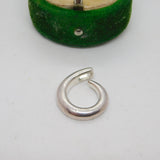 Sterling Silver Swirl Drop Charm Pendant Vintage c1970