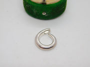 Sterling Silver Swirl Drop Charm Pendant Vintage c1970