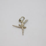 Sterling Silver Ballerina Dancer Charm Pendant Vintage c1970