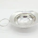 Edwardian Sterling Silver Floral Tea Strainer Antique 1908 Birmingham